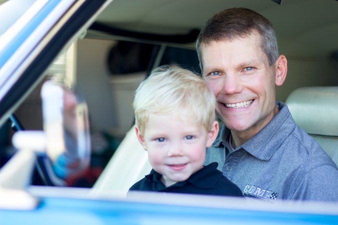 Chris and oldest son Caden.